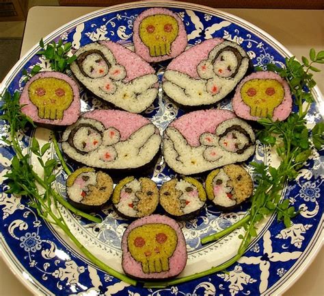 *quality* food pr0n, discussion, videos, recipes & blogs about japanese cuisine. Sushi art by Takayo Kiyota - Art Kaleidoscope