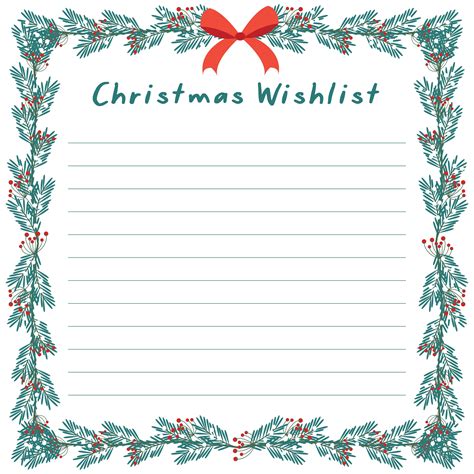 Christmas Wish List Paper Printable 7 Free Pdf Printables Printablee