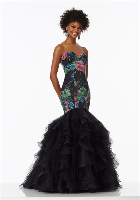 Shop at the safest, cleanest stores. Organza Mermaid Prom Dress with Ruffled Skirt | Style ...