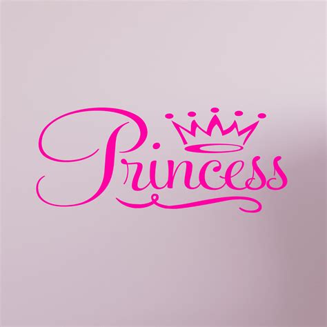 Princess Crown Wall Decal Quote Sticker Removable Nursery Decor 1365