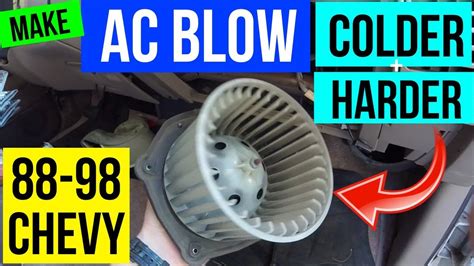 They are perfect for cold seasons. How To Make your AC Blow COLDER & HARDER 88-98 Chevy GMC ...