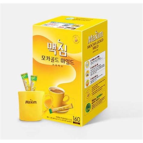 Maxim South Korean Instant Coffee 160 Sticks Mocha Gold