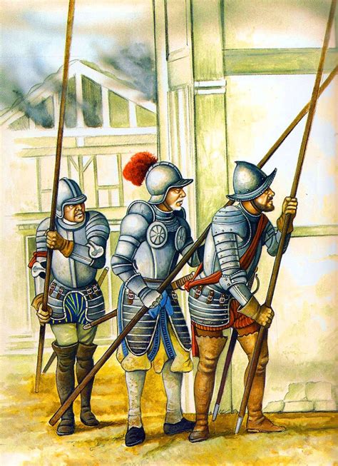 Conquistadore Pikemen Historical Illustration War Art Early Modern