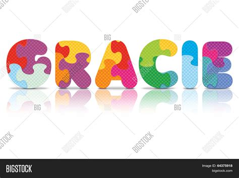 Gracie Written Vector And Photo Free Trial Bigstock
