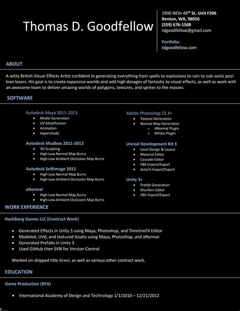 Check spelling or type a new query. Vfx Artist | Best resume format, Resume format ...
