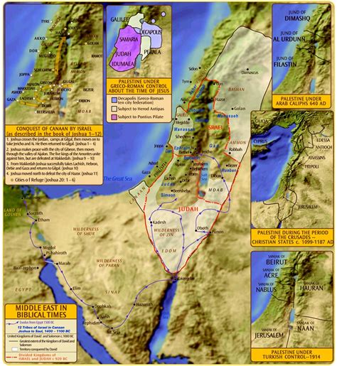 Map Palestine In Biblical Times Cosmolearning History