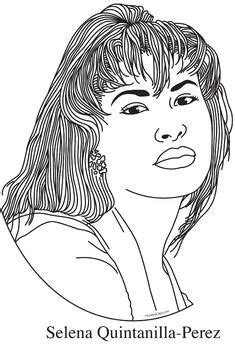 Selena Quintanilla-Perez Realistic Clip Art, Coloring Page, and Poster
