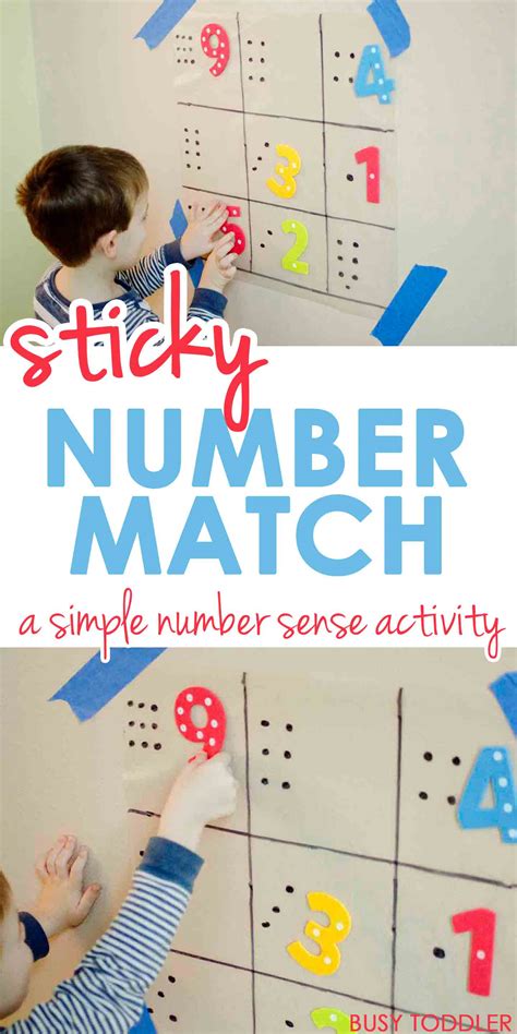 That starts with the letter v? Sticky Number Match - Busy Toddler