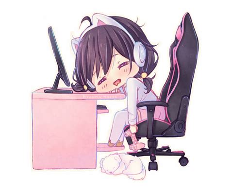 Anime Gamer Girl Png And Free Anime Gamer Girlpng Transparent Images 52338 Pngio