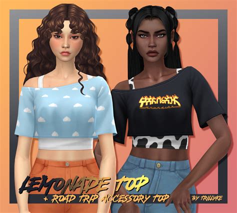 Love 4 Sims 4 — Trillyke Trillyke Lemonade Top Loose And Comfy
