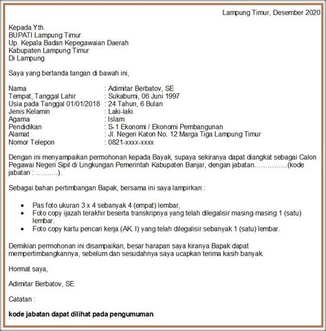 Contoh Surat Lamaran Kerja Naik Jabatan - Surat Lamaran Kerja : Desain