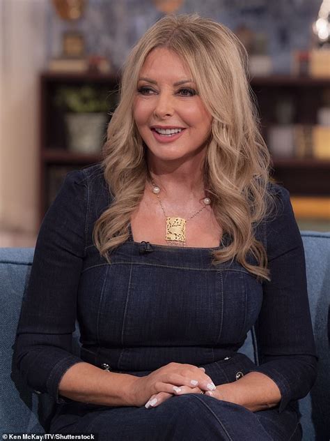 carol vorderman shows off her incredible figure in a busty denim dress trends now