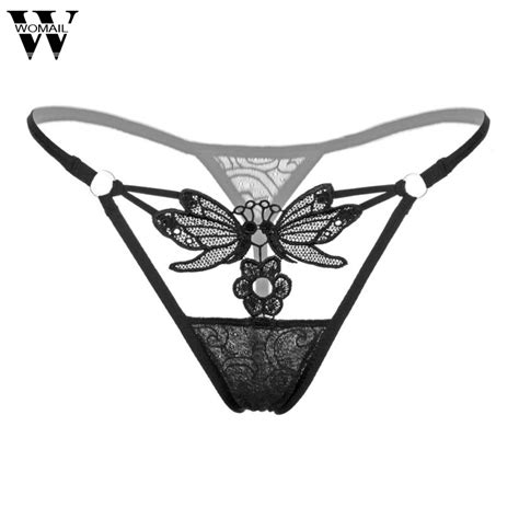 Sexy Lace Hollow Out Underwear Women Thongs Panties G String Amazing Solid Color In Womens