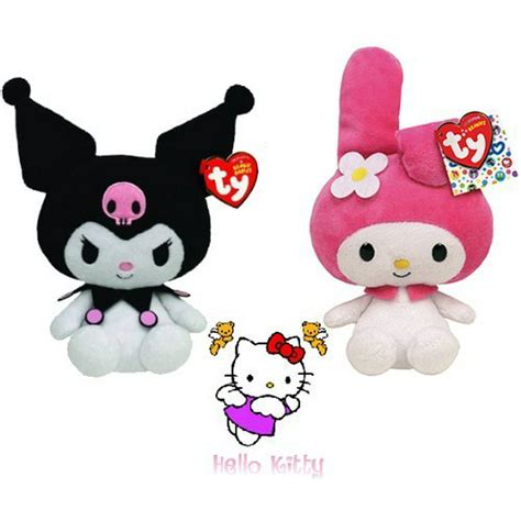 Ty Beanie Babies Hello Kitty Friends My Melody And Kuromi Set Of 2 Plush