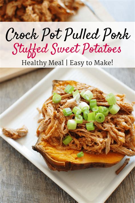 Healthy pork shoulder crock pot recipes. Crock Pot Pulled Pork {Serve Over Sweet Potatoes ...