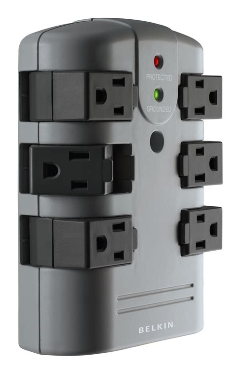 Belkin 6 Outlet Pivot Plug Surge Protector Wall Mount 1080 Joules