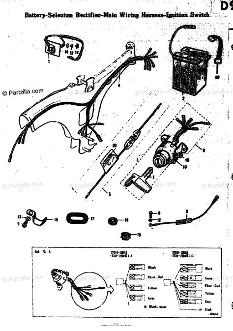 Chinese scooters wiring diagram wiring diagram list 4 wire ignition switch diagram wiring diagram structure. Suzuki Motorcycle 1968 OEM Parts Diagram for BATTERY-SELENIUM RECTIFIER-MAIN WIRING HARNESS ...