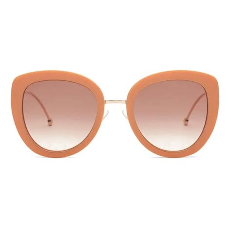 Fendi F Is Fendi Round Sunglasses Orange Sunglasses Fendi Eyewear Avvenice