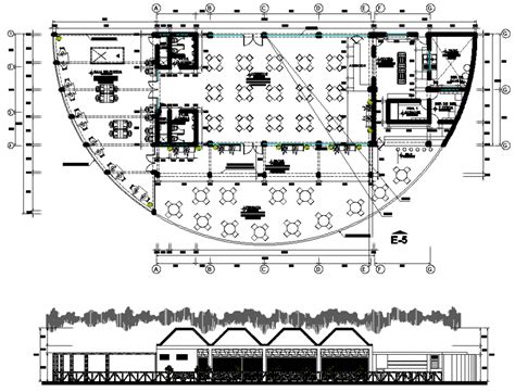 The Cafeteria Plan With A Detailed Dwg File Cadbull