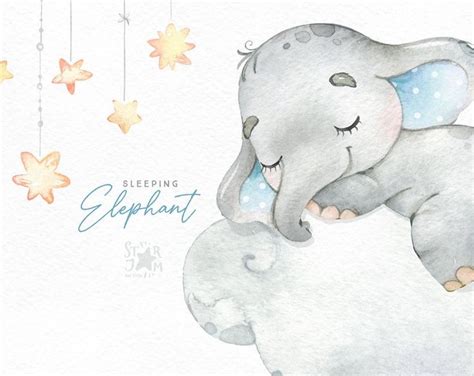Download baby sleeping clipart and use any clip art,coloring,png graphics in your website, document or presentation. Sleeping Elephant. Babyboy. Watercolor little animal ...