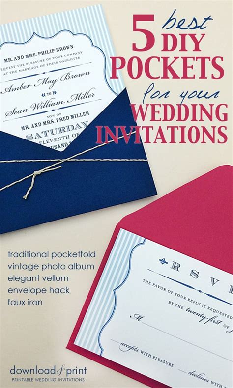 Best Diy Pocketfolds For Your Wedding Invitations Wedding Invitations