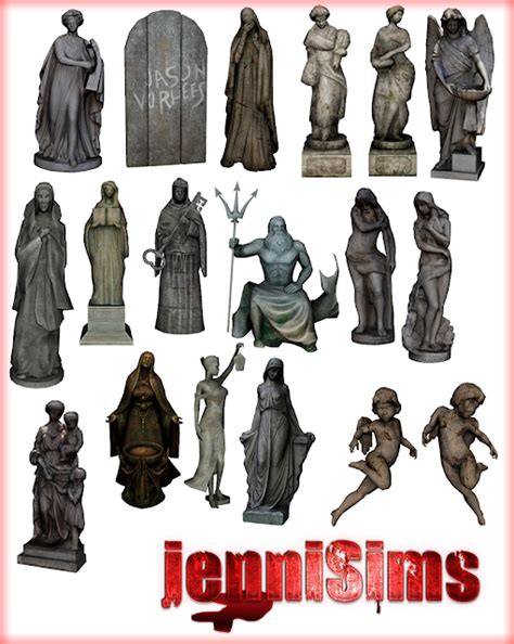 Jennisims Downloads Sims 4decorative Statues 19items Sims 4 Body