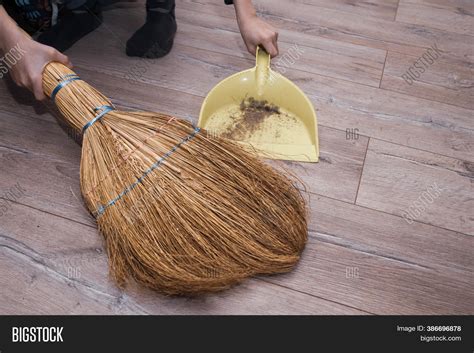 Sweep Floor Broom Image Photo Free Trial Bigstock