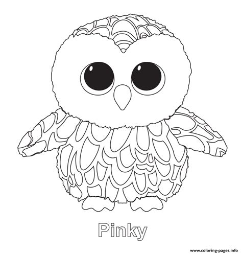 By coloring the free coloring pages, find your favorite beanie boo!. Pinky Beanie Boo Coloring Pages Printable