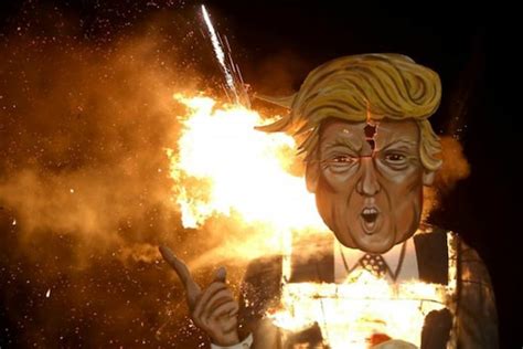 Youre Fired Trump Effigy Feels The Heat On Uk Bonfire Night News18