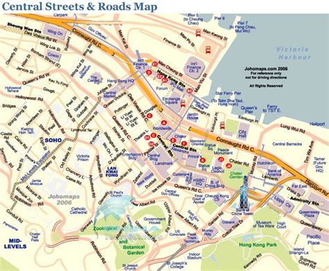 Central Streets And Roads Map Star Ferry Central District Street