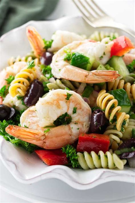 Tri Colored Pasta Salad With Shrimp Savor The Best