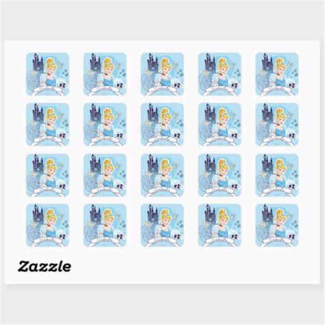 Cinderella Gracious Heart Square Sticker Zazzle