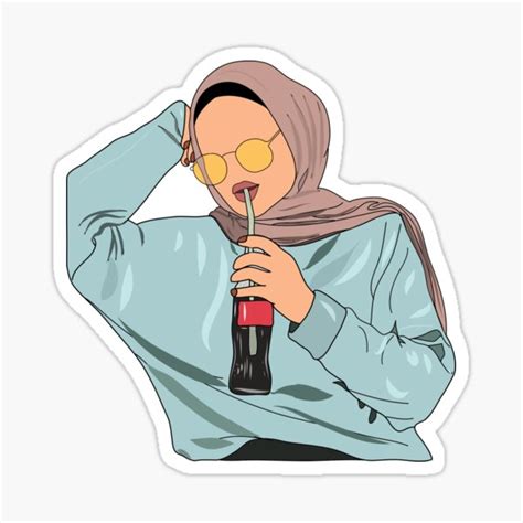 Women Hijabi Sticker By Merakiefa Redbubble