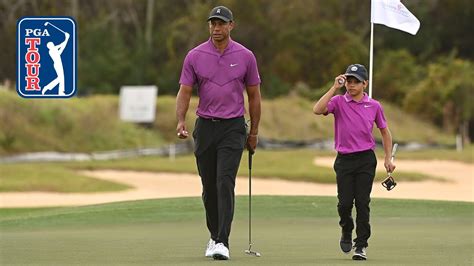 Tiger And Charlie Woods Shoot 10 Under 62 Round 1 Pnc Championship