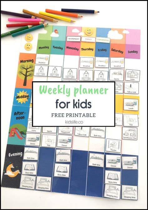 Our Weekly Planner to Print for Free for your Kids - Kidslife