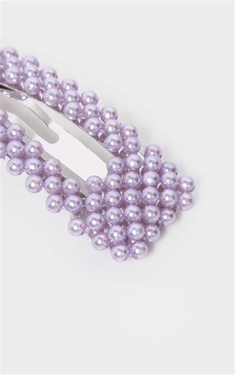Lilac Pearl Extra Large Hair Clip Prettylittlething Usa