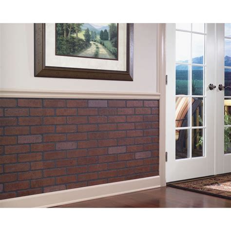 4775 In X 798 Ft Embossed Red Brick Wall Panel Brick Wall