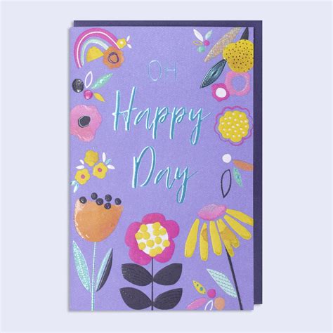 Wish Oh Happy Day Garlanna Greeting Cards