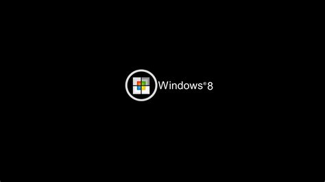Black Microsoft Windows 8 Desktop Wallpaper Preview