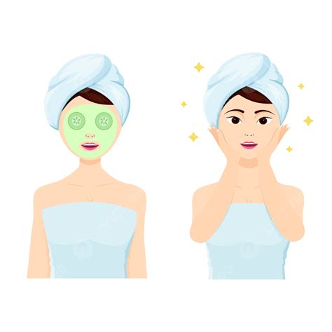 Beauty Facial Skin Vector Hd Png Images Cartoon Illustration Maintain