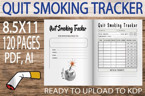 Quit Smoking Tracker Kdp Interior Graphic By Little Learners Oasis