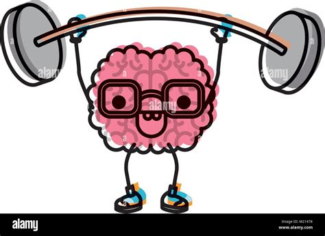 Cartoon With Glasses Train The Brain With Happy Expression In