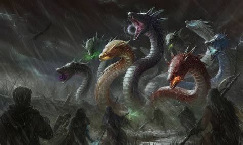 Prismatic Hydra By Angevere On Deviantart Dragon Artwork Fantasy