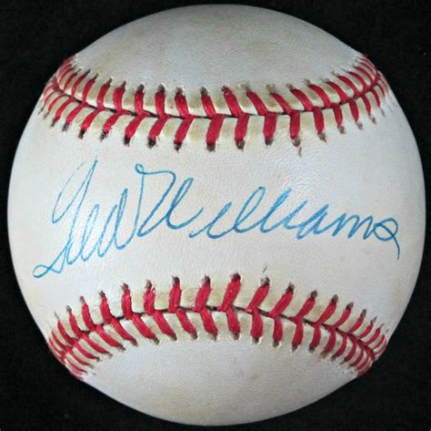 Ted Williams Autographed Baseball Memorabilia Center