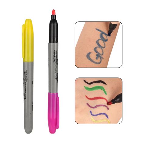 1 Set 6 Color Tattoo Marker Pen Skin Markers Permanent Makeup Eyebrow