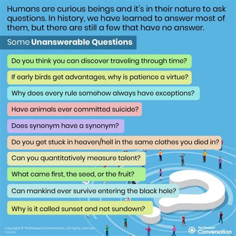 300 Unanswerable Questions That Has No Answer Thepleasantconversation