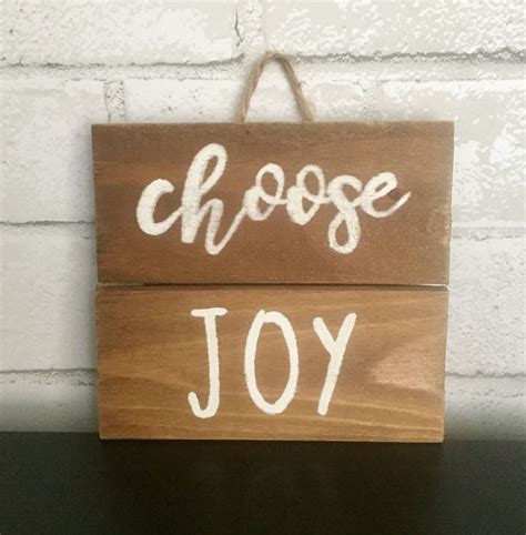 Small Wood Pallet Sign Hand Lettered Choose Joy Embossed Sign