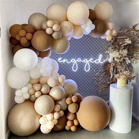 Buy Brown Balloon Garland Kit Neutral Cream Boho Coffee Double Stuffed