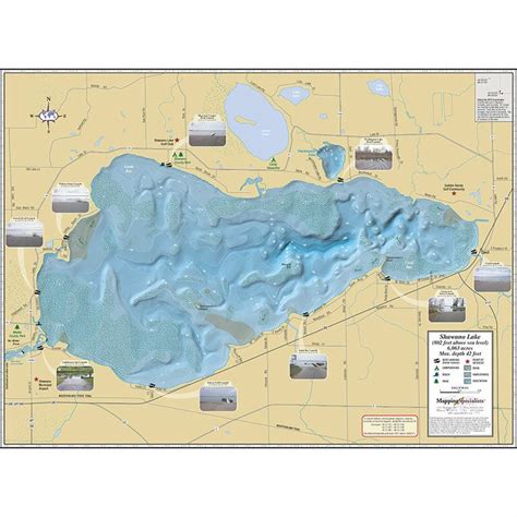 Shawano Lake Shawano County Wi Folded Maps Pewaukee Lake Lake