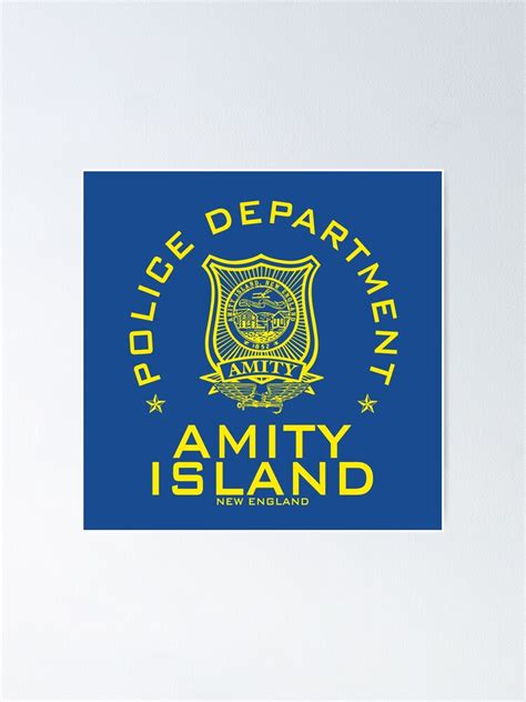 Amity Island Police Department Inspired By Jaws Poster For Sale By